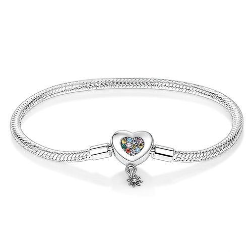 Silver Charm Link Bracelet