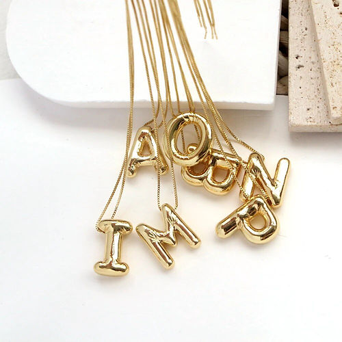 Chunky Letter Balloon Necklace
