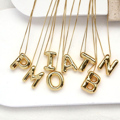 Chunky Letter Balloon Necklace