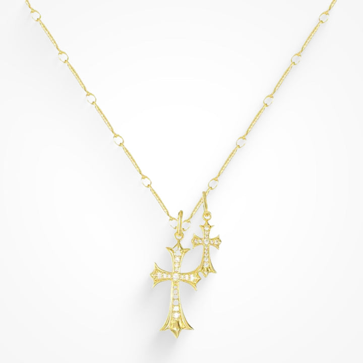 Two Cross Necklace